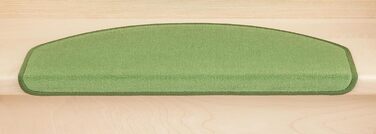Kettelservice-Metzker® Step Mats Vorwerk Uni Single and Value Set Olive Green 14 Pieces Half-Round Olive Green 14 Pieces