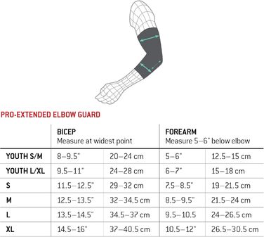 G-Form Захист ліктя для бейсболу Pro Extended, для дорослих, розмір XL, чорний/червоний