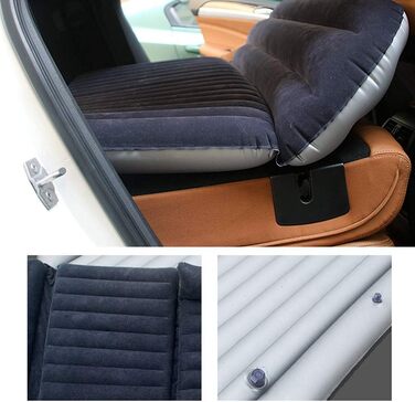 Надувний матрац для авто SUV з насосом (чорний) - зручний для кемпінгу та подорожей