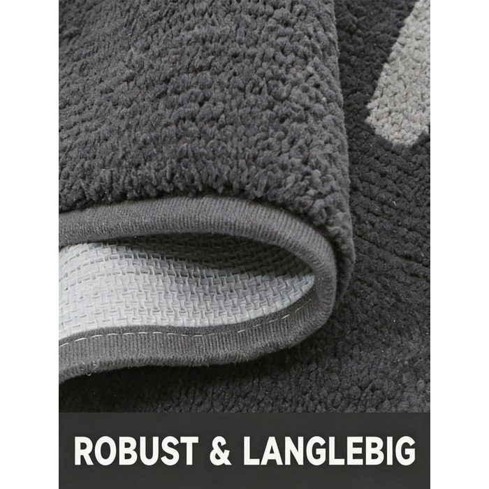 При স্বাগতний килимок 50x80 см з мікрофібри, протиковзний вологопоглинаючий килим для дому, кухні та ванної кімнати, сірий