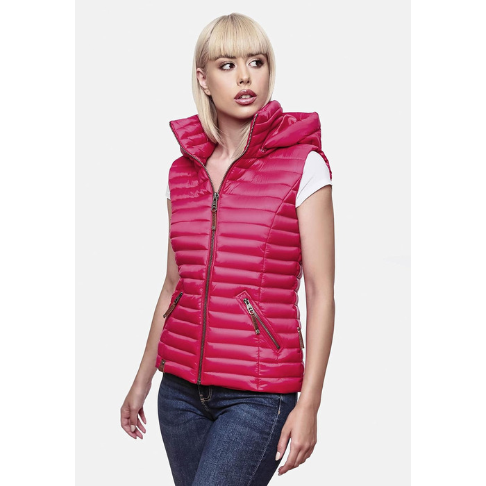 Жіноча перехідна куртка Navahoo Shadaa з капюшоном та стеганим жилетом - 3XL (XS, Фуксія)