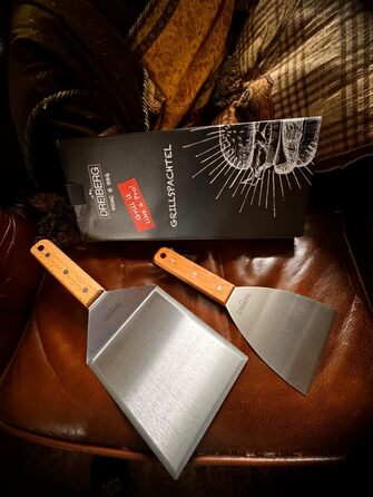 Набір для приготування бургерів DREIBERG® з нержавіючої сталі (9 предметів): шпатель, кришки для плавлення, прес, смашер, дозатор спецій, рецепти, папір для випікання