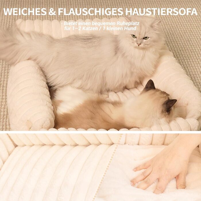 М'яке лежанка для котів та собак CheerPals – 63 x 55–66 см, знімний, миючий чохол, антиковзаюча підставка