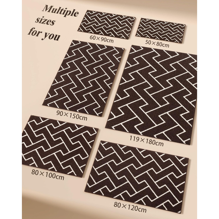 Килимок для дому Black 50x80 см, вологостійкий, антиковзаючий. Підходить для входу, коридору, саду, дому та тварин.