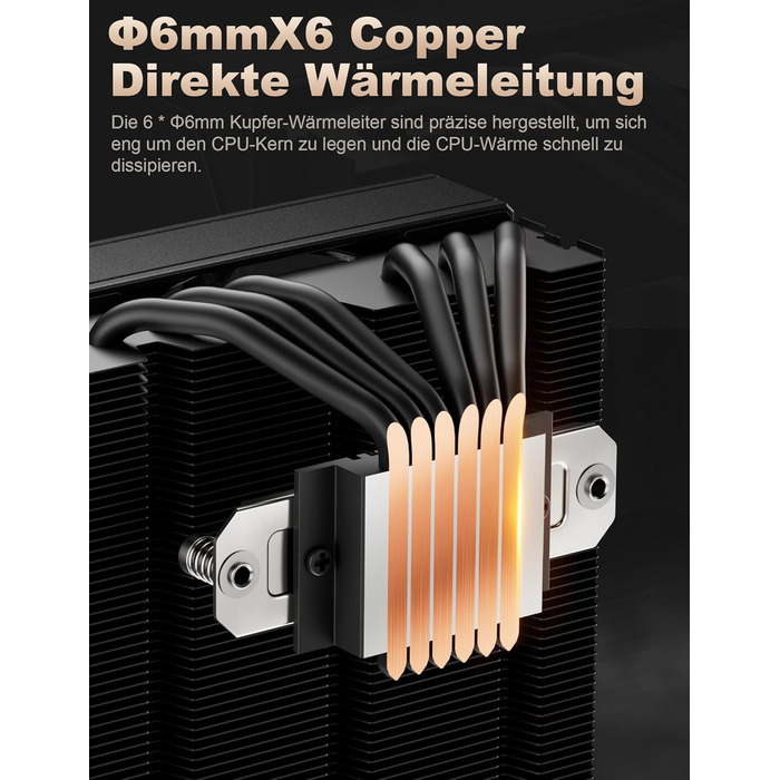 upHere H85KC6: Низькопрофільний кулер для CPU з ARGB підсвічуванням (180W TDP)