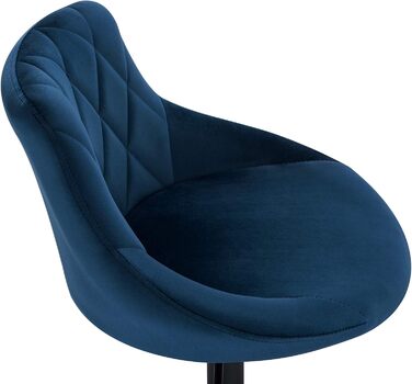 WOLTU Adjustable Swivel Bar Stool with Backrest - Dark Green Velvet Padded Chair