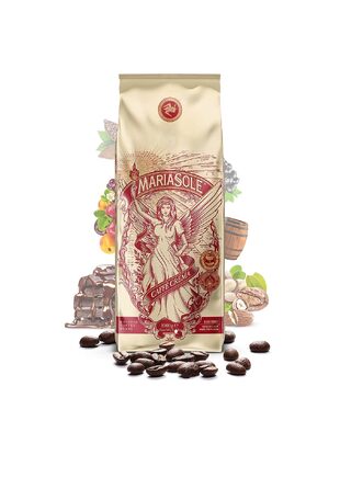 Кава в зернах MariaSole Caffè Crema, традиційне сицилійське обсмажування на дровах, преміум якість, 250г (для автоматичної та ріжкової кавомашин)