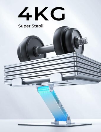 Регульований підставка для ноутбука: ергономічна, складна, з алюмінію, для MacBook Pro, HP (10–16