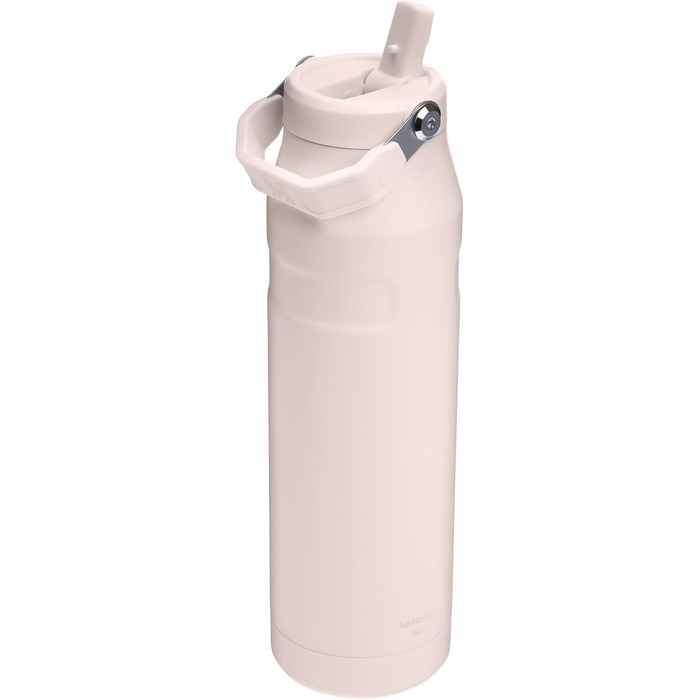 Фляга Stanley Flip Straw 2.0 з трубочкою 1.06L - термофляга, що охолоджує до 17 годин - 4 дні з льодом - BPA-free - без витоку - для тримачів стаканів - придатна для миття в посудомийній машині - Рожевий Кварц 1060 мл