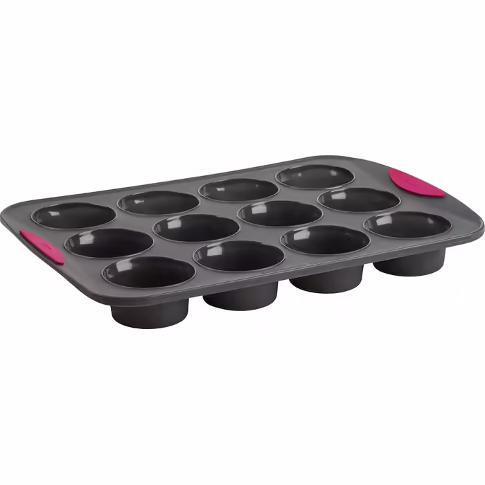 Trudeau Silicone Muffinform, 12 cups, Fuchsia (Model: 05115197KR)