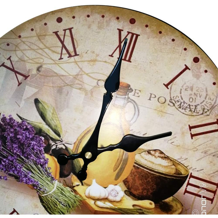 YOAI Wall Clock Kitchen Clock Antique Nostalgia Rustic Country Quartz Silent (No Ticking) Kitchen Clock 30CM / 12 Inches