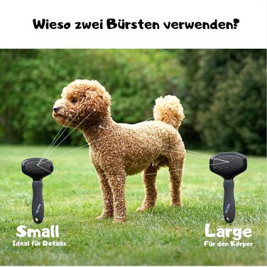 М'яка щітка для собак Moki Bär: ідеальна для чутливої шкіри та не линяючих порід, розмір S