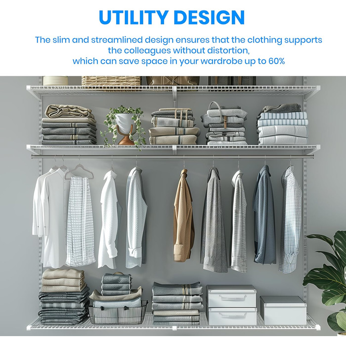 Плечики для одягу YSSOA, 50 шт., з антиковзаючою поверхнею, обертовий гачок 360°, стандартні, білі