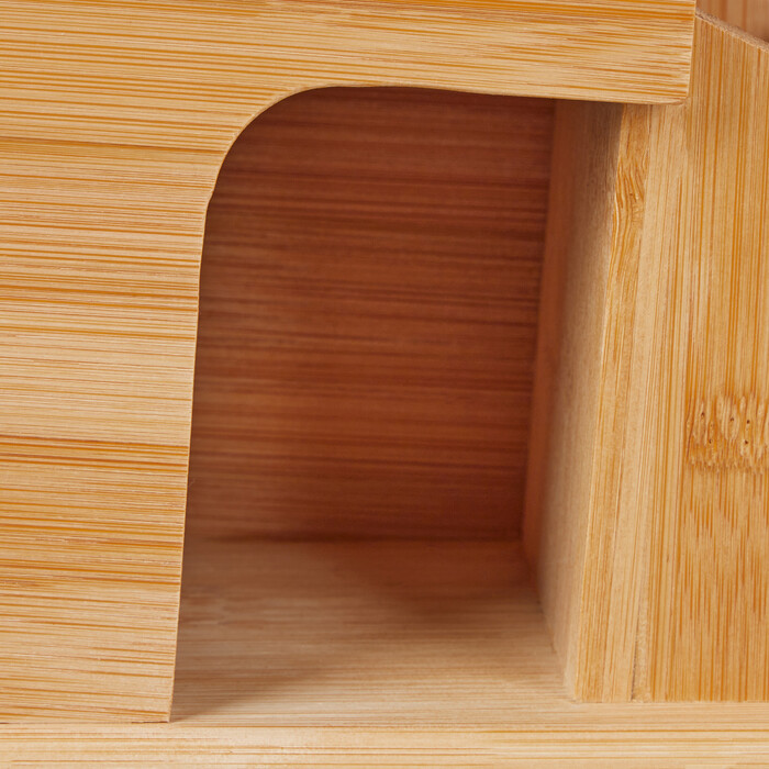 Relaxdays Unassembled Bamboo Knife Block