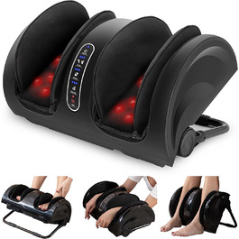Електричний масажер для ніг Snailax Shiatsu з підігрівом, для ніг та литок, для розслаблення, XL
