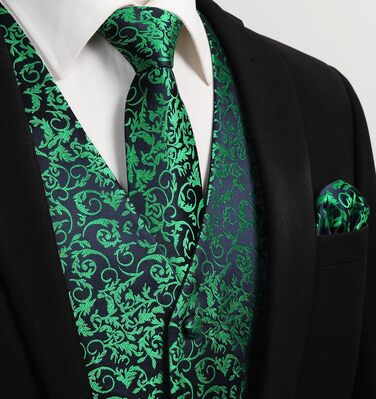 Костюмний жилет чоловічий Enlision для весілля з патерном пейслі, жилет та краватка, нагрудна хустинка, квітковий жакард, костюмний жилет, розмір XXL