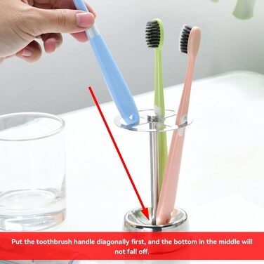 Toothbrush holder, stainless steel, toothbrush holder for bathroom, toothpaste holder, stand, toothbrush holder for bathroom
