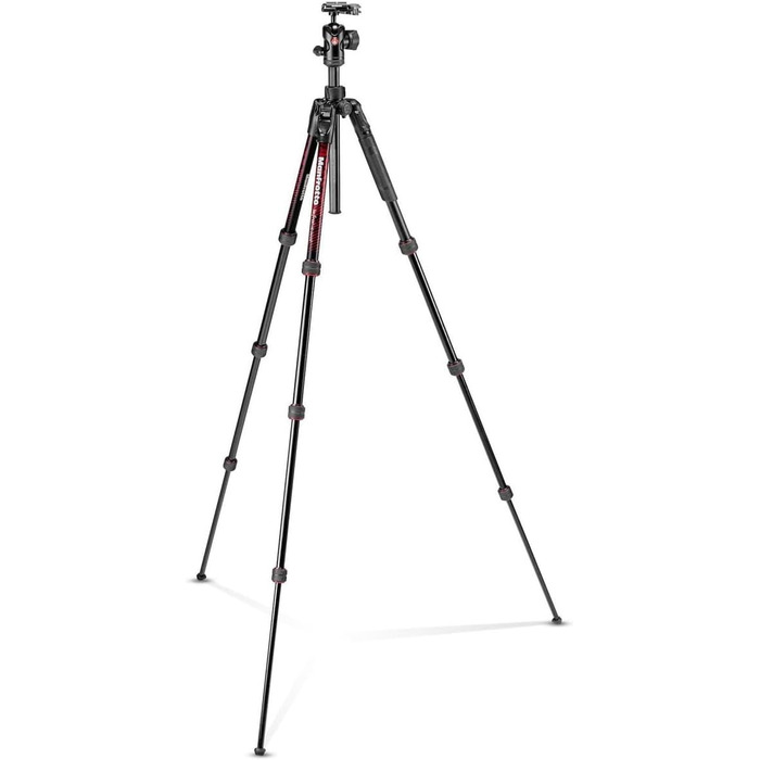 Алюмінієвий штатив Manfrotto Advanced Tripod з кулястою головкою (Twist Locks, червоний)