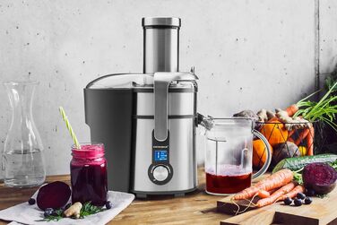 Електричний соковитискач Gastroback 40151 Design Multi Juicer Digital, 1300 Вт, XXL завантажувальний отвір (84 мм), 5 швидкостей