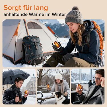 Електричні грілки для рук 2 шт. з магнітною застібкою, 12 годин максимального нагріву, чорний та білий колір, подарунок для жінок та чоловіків