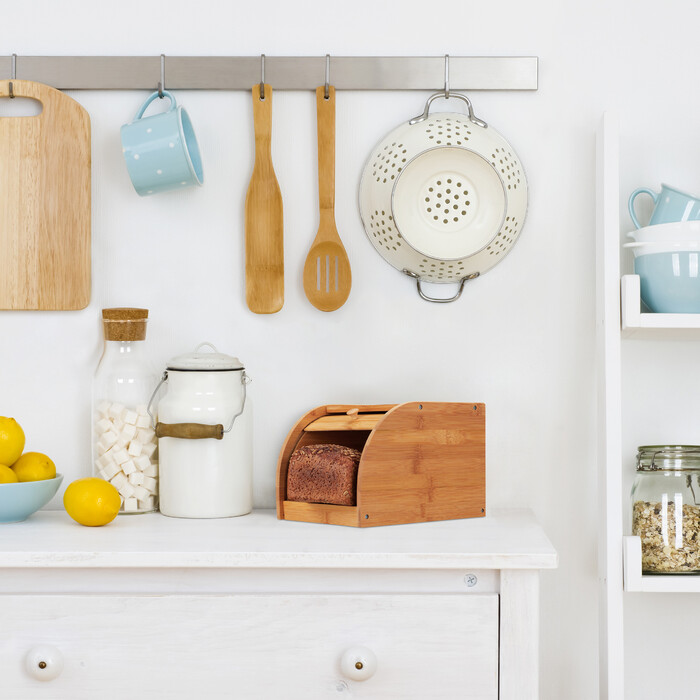 Relaxdays Bamboo Bread Box
