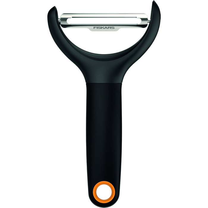 Овочечистка Fiskars Functional Form Y-подібна, 15 см, сталь/пластик, чорна (1016122)