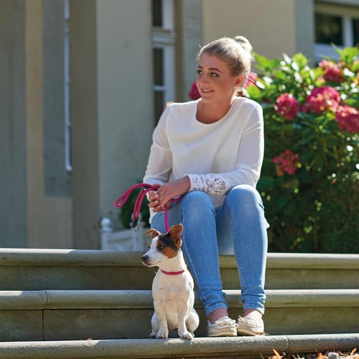 Нашийник для дрессури HUNTER FREESTYLE, червоний, розмір M. Міцний, з нейлоновим тросом, стійкий до погодних умов, для тренувань та повсякденного використання.