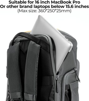 Рюкзак для фотографа K&F Concept Alpha, 25L, чорний, з відділенням для 16