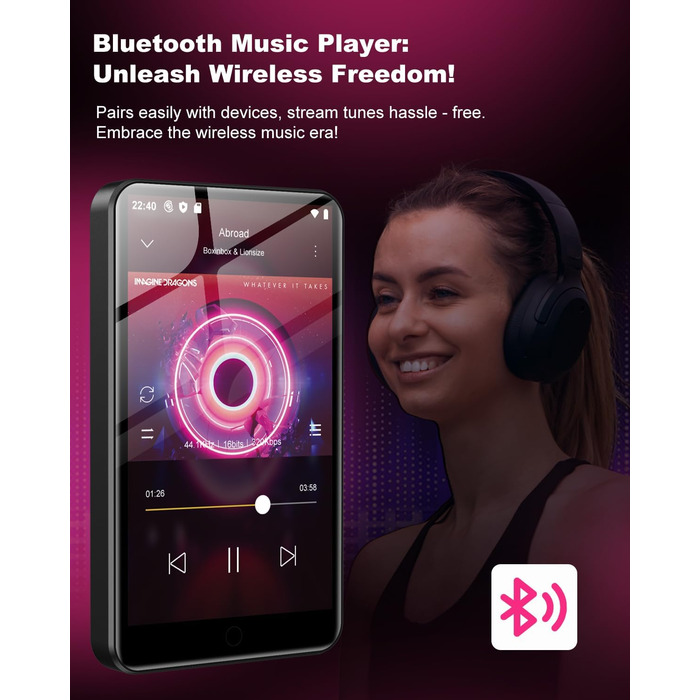 MP3 плеєр 80GB з Bluetooth та WiFi, 4.0