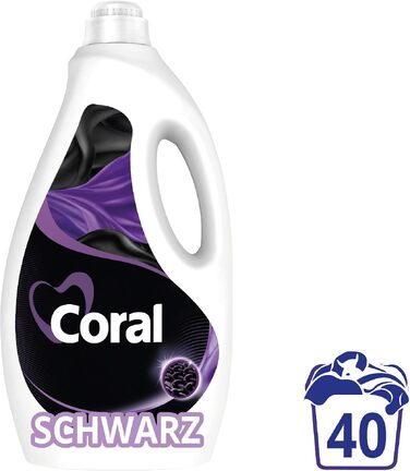 Рідкий пральний засіб Coral Black Velvet для чорного одягу, 2.16 л, 6 шт (на 23 прання)
