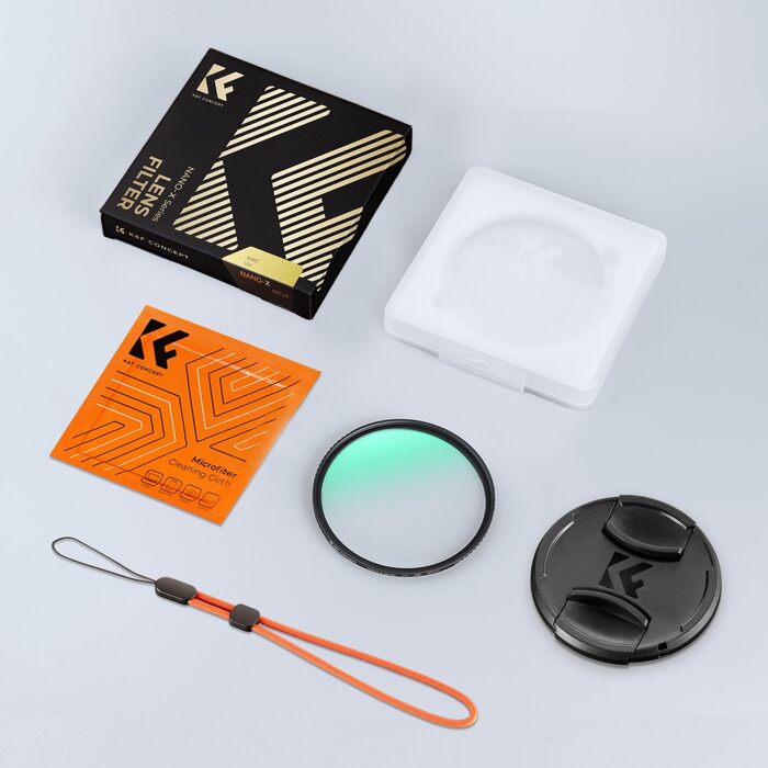 Фільтр UV K&F Concept Nano X-Serie 67mm з кришкою об'єктива, серветкою для чищення, HD, захисний фільтр з 28-шаровим нанопокриттям
