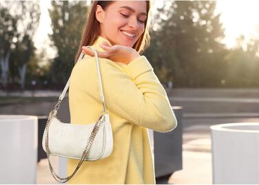 Сумка жіноча FITDON Cord Hobo бежевого кольору через плече, міні ретро сумка Y2K з 3 знімними ремінцями