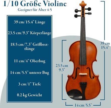 Скрипка Forenza Prima 2 4/4 - повний комплект з ебонітовими накладками, легка, з дерев'яним смичком, розінгом та сталевими струнами. Повнорозмірна (1/10 розміру)