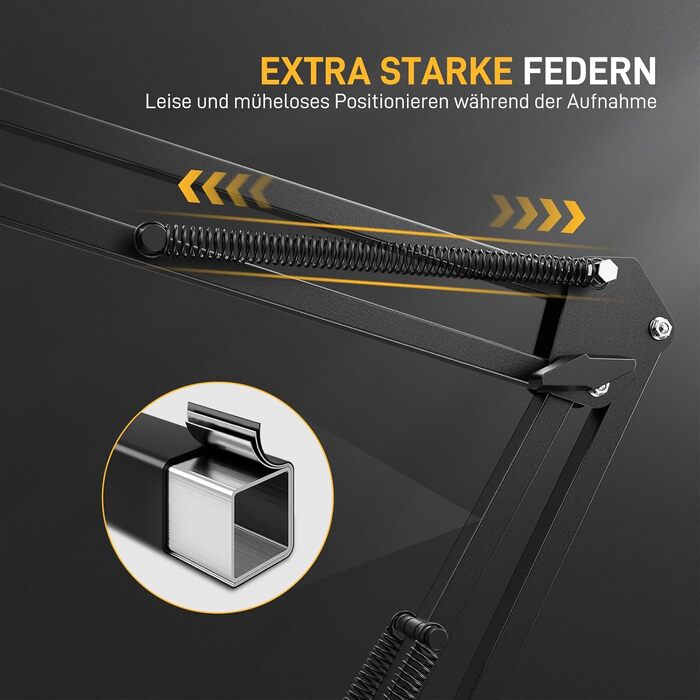 Тримач для мікрофона Maono BA20, регульований, для подкастів, геймінгу, стрімінгу та запису звуку, з кріпленням до столу та адаптером 3/8' - 5/8'