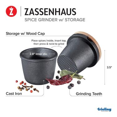 Zassenhaus M076080 Grater, Cast Iron, Black (8cm (Pack of 2))