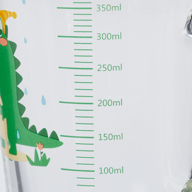 Relaxdays 2-Piece Set of Children's Glasses with Dinosaur Motif