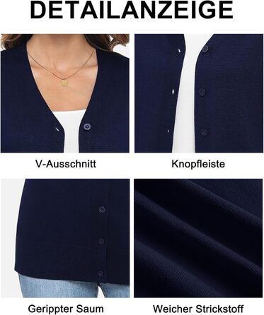 Жіноча легка в'язана жилетка з довгим рукавом, в'язаний пуловер з V-подібним вирізом, вінтажна класична жилетка з ґудзиками, темно-синього кольору XXL