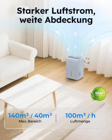 Електричний осушувач повітря 50 л/24 год, для підвалу та приміщень до 320 м³/125 м², таймер, шланг для відведення конденсату, фільтр, 10 років гарантії. Модель Gar (16 л/24 год.)