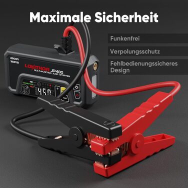 Пусковий пристрій LOKITHOR JP400 Jump Starter Powerbank 2500A з компресором 150 PSI для автомобіля