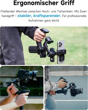 FeiyuTech SCORP Mini 3 Pro Kit – 3-осьовий стабілізатор з пультом ДУ, AI-трекінг, сумка, для камер Canon/Sony/Nikon/Panasonic/Fujifilm, смартфонів та екшн-камер