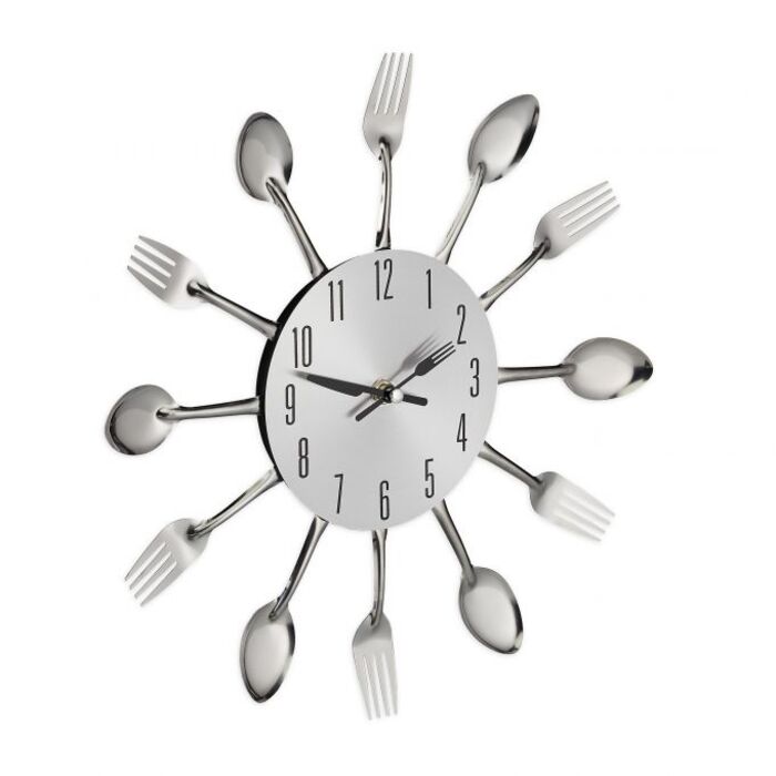 Relaxdays Wall Clock Cutlery