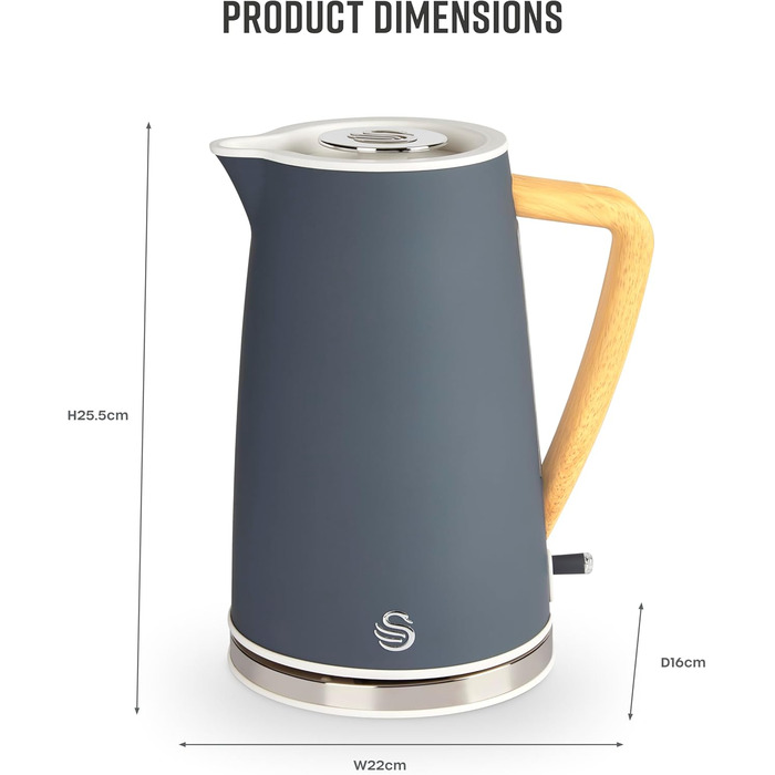 Електричний чайник Swan Nordic Cordless Kettle 1.1 Single