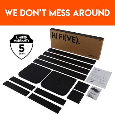 Підставка для акустики EchoGear з MDF, для Klipsch, Polk, JBL та ін., з кабелеуправлінням, чорна