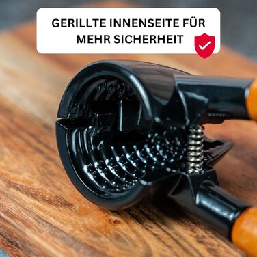Нус-кліщ Westmark Sieger Nussprofi Deluxe з нержавіючої сталі, 16.8 см, чорний/коричневий