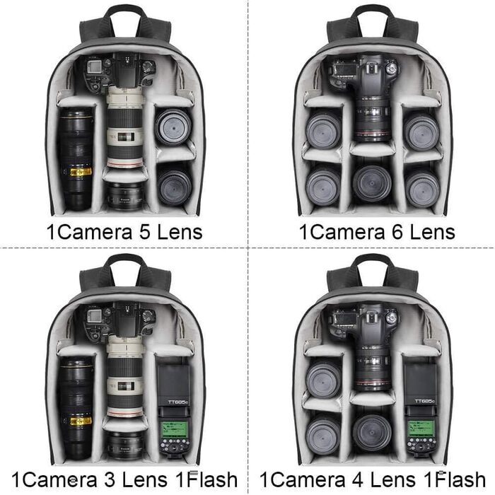 CADeN Сумка для камери: зручна фотосумка через плече для Canon, Nikon, Sony DSLR/SLR (армійний зелений)