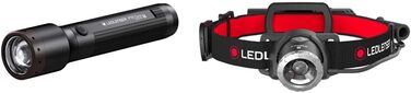 Налобний ліхтар Ledlenser чорний + ліхтарик P7R Core, комплект