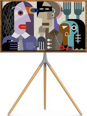 Підставка для телевізора на штативі, 114.3–165.1 см (45–65 дюймів), LED/LCD/OLED, поворотна 180°, сірий