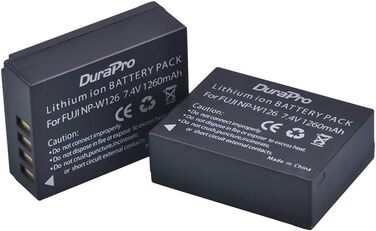 Акумулятор DuraPro 2X NP-W126 + LED-USB подвійний зарядний пристрій для камер Fujifilm X100F, X-A1, X-E2, X-Pro1, X-T1, X-T2, X-T3, X-T10, X-T20, X-T100, X-H1, FinePix HS33EXR, HS50EXR