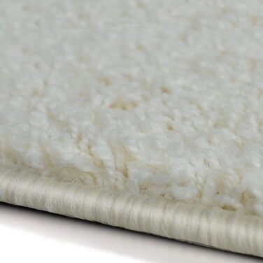 Casa Pura Shaggy Barcelona Stair Treads - 15 Piece Set | Non-Slip, Soft High Pile Carpet | 65x23.5cm | Cream