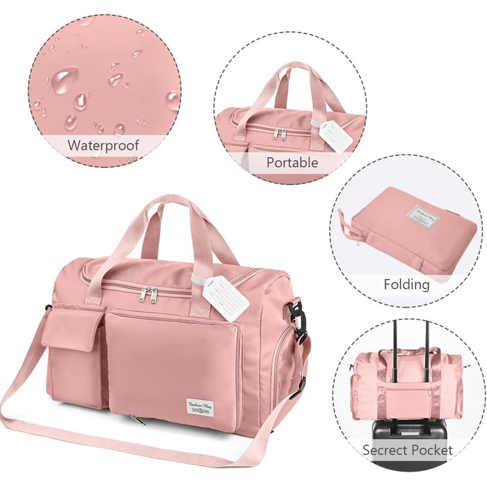 Спортивна сумка Flintronic 35L, водонепроникна, для подорожей та вихідних, блакитна (#3 Рожевий)